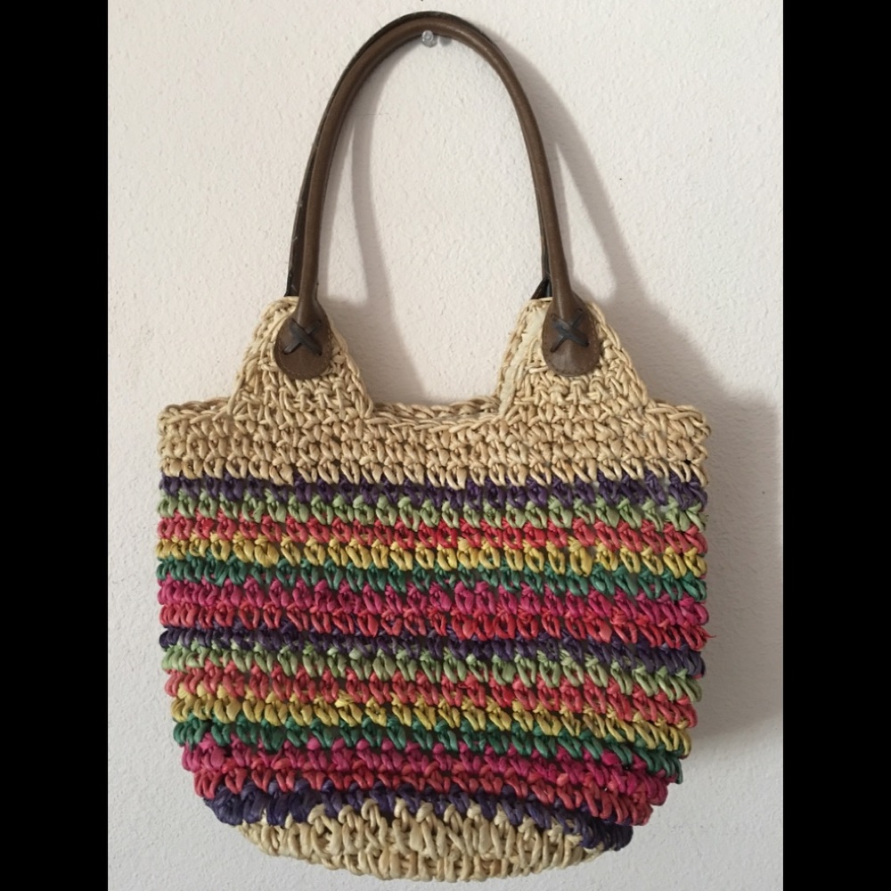 Straw Bucket Bag Tote